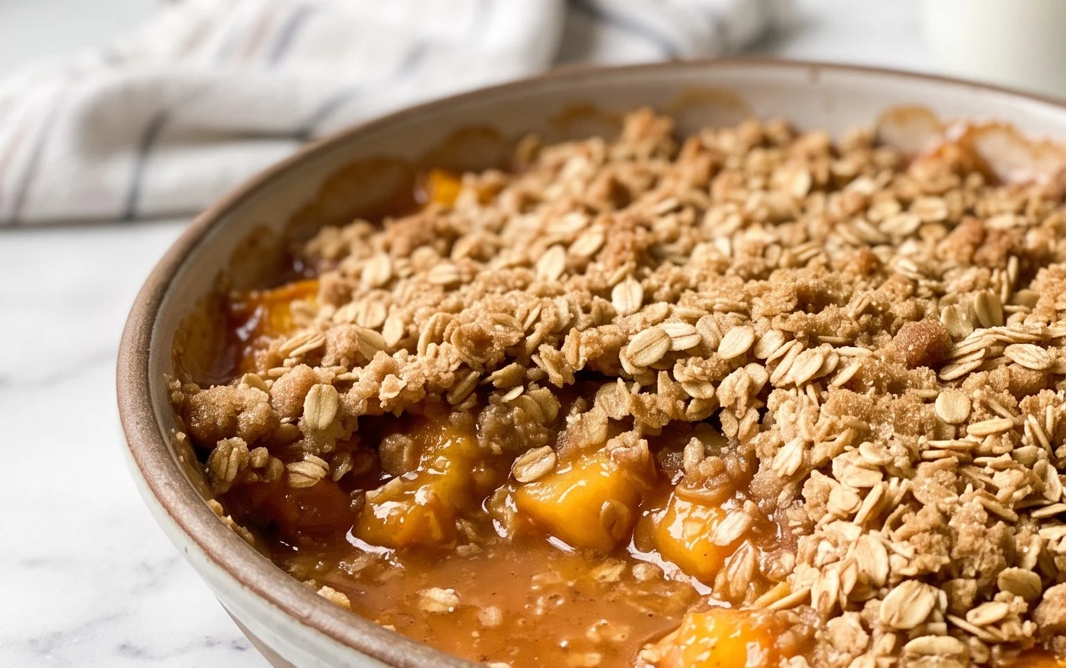 Divine Peach Crisp Recipe – Easy & Comforting