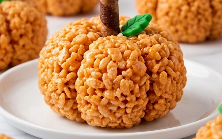 Rice Krispie Treat Pumpkins