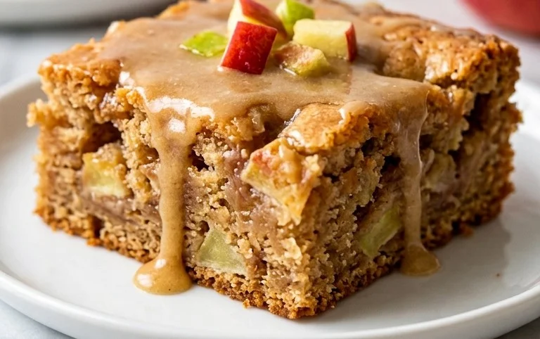 Maple Glazed Apple Blondies