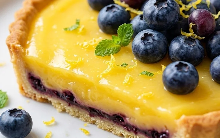 Blueberry–Lemon Curd Tart