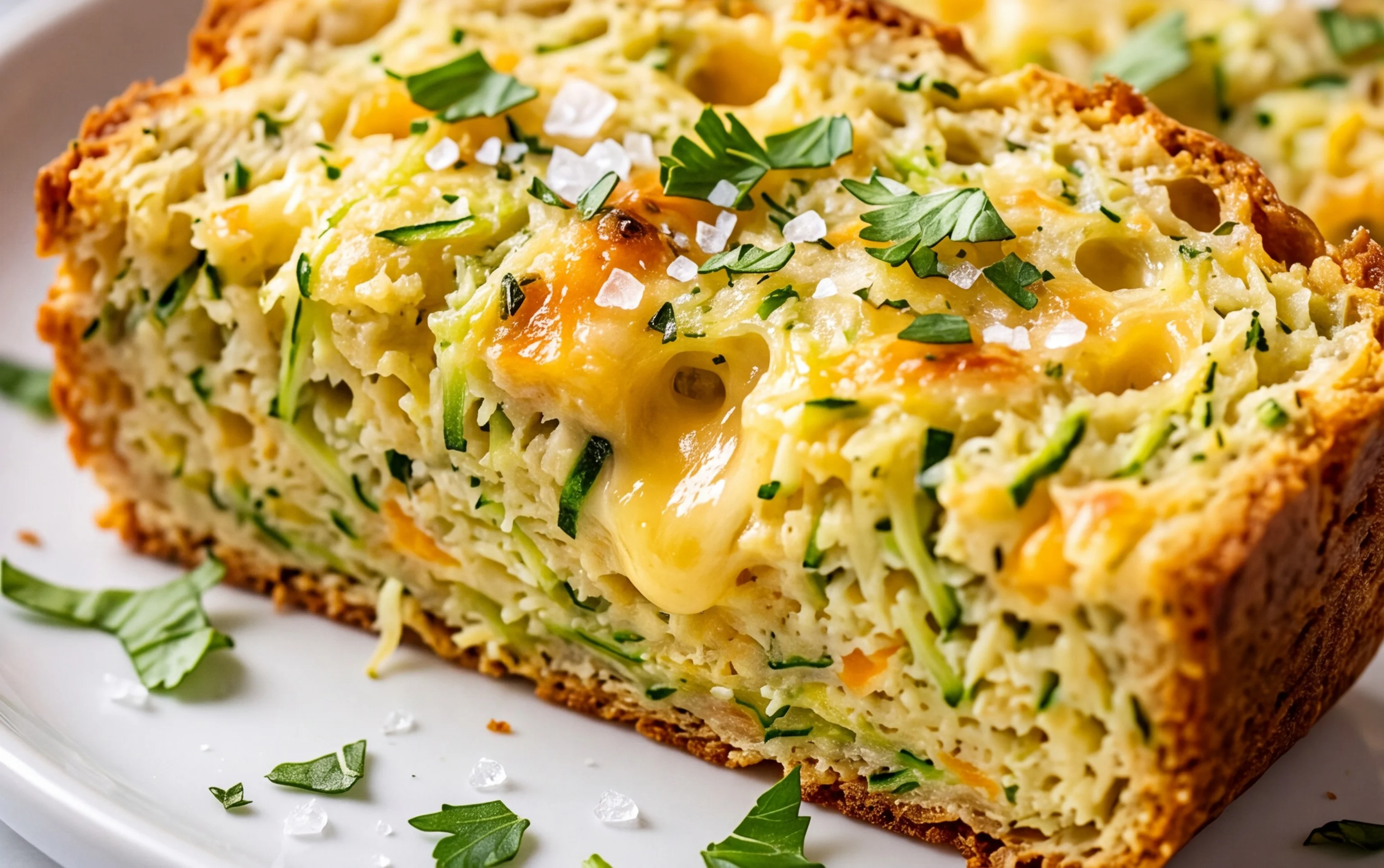 Zucchini Cheddar Cheese Herb Non-Alcoholic Beer Bread